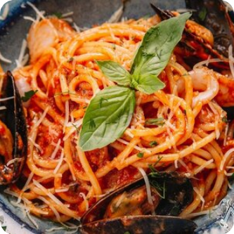 Спагетти Пескаторе с морепродуктами