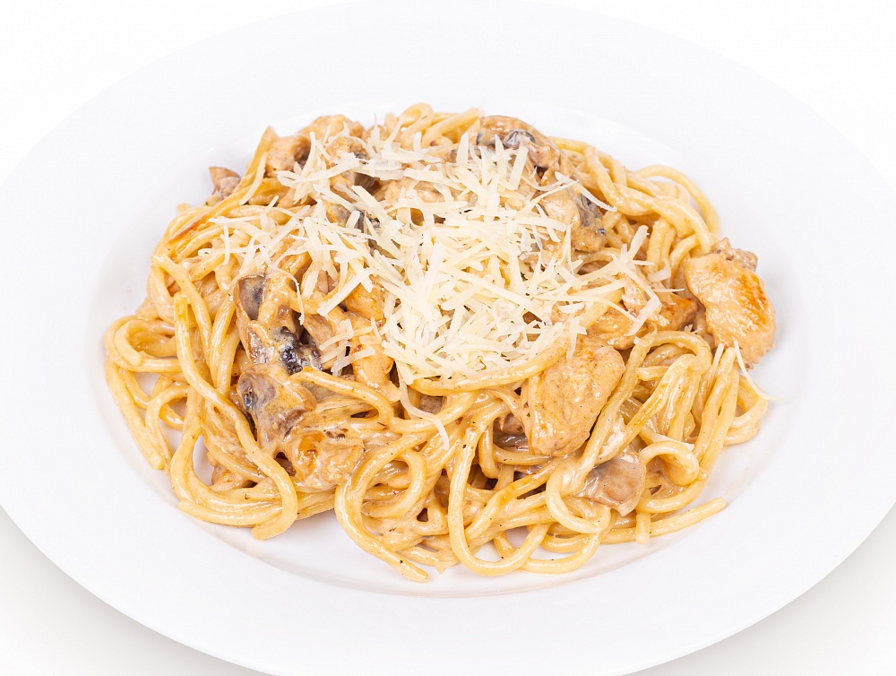 Паста с курочкой и грибами