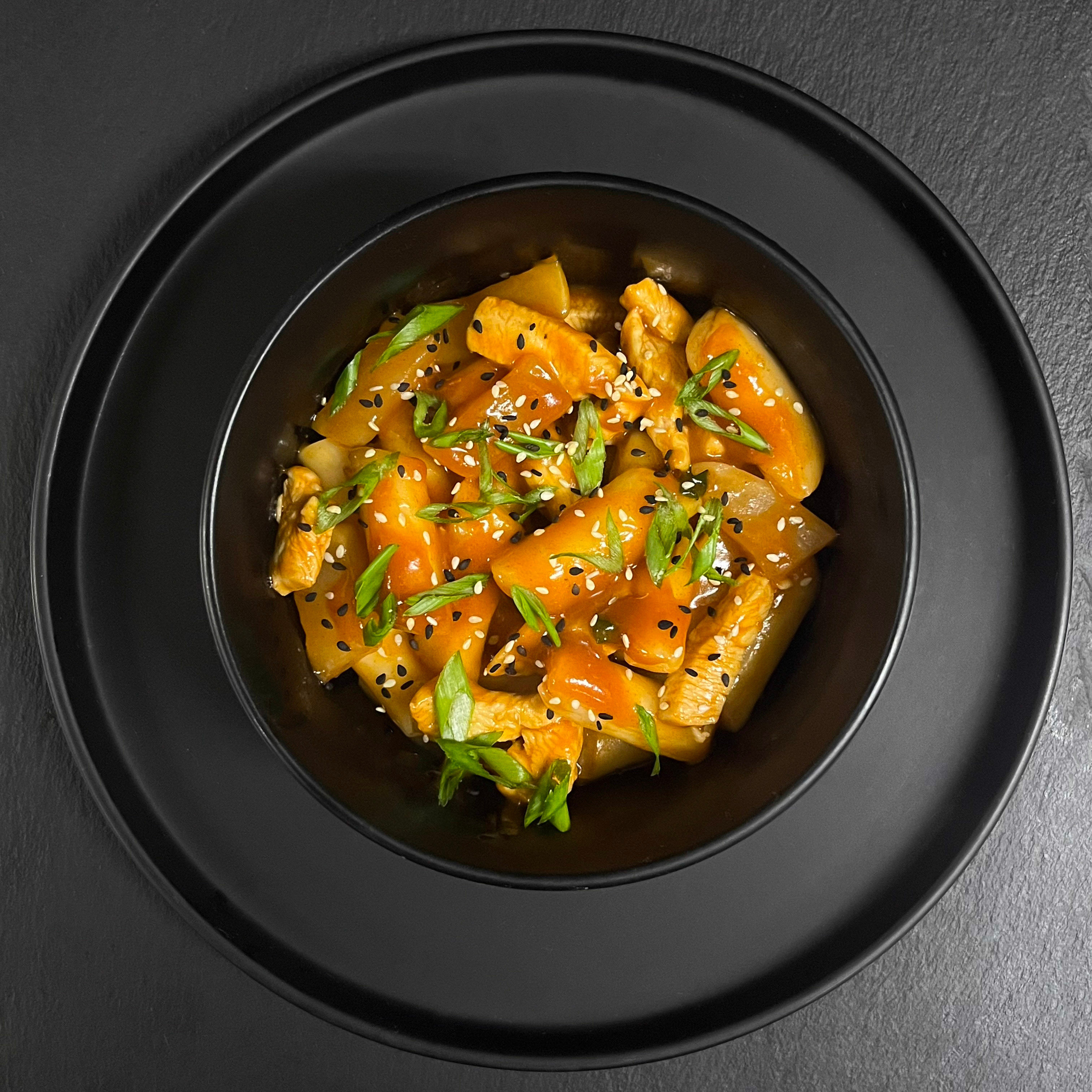 Токпокки с курицей