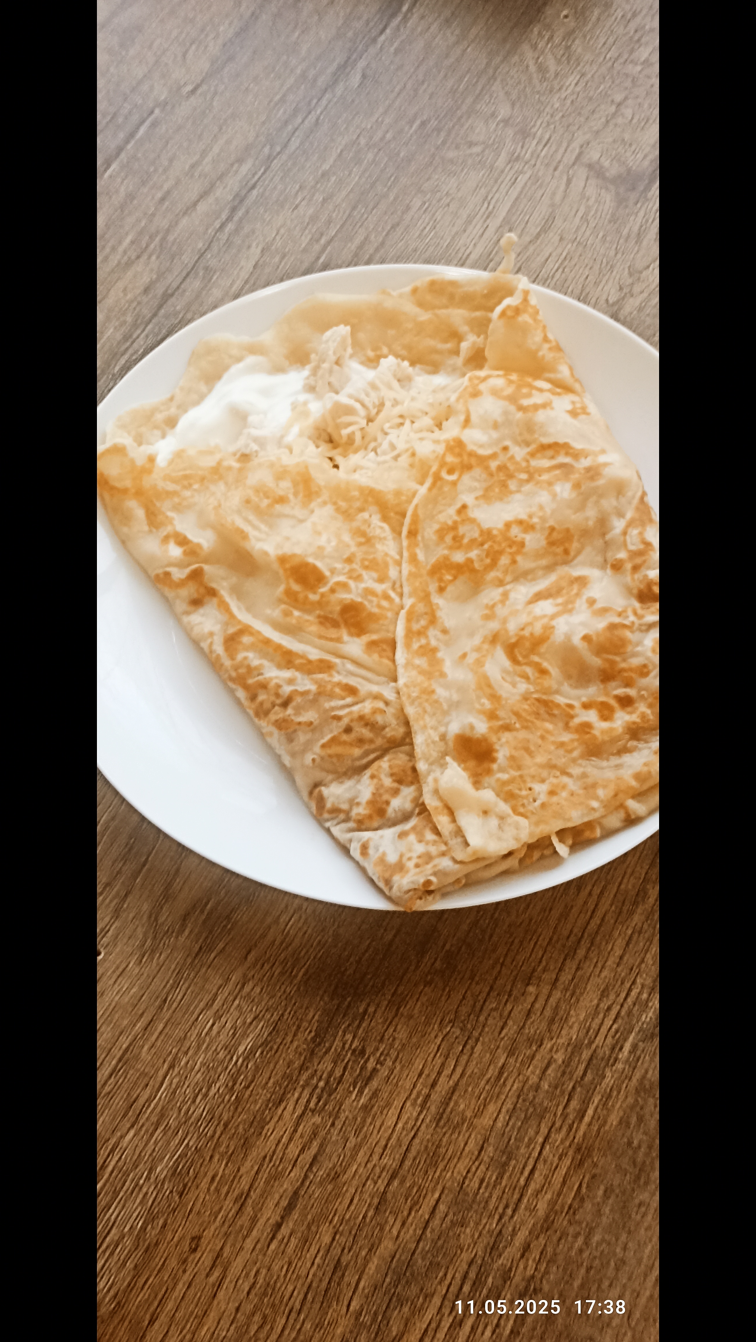 Блин с куринным филе и сыром