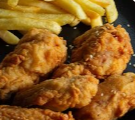 Крылья и картошка фри