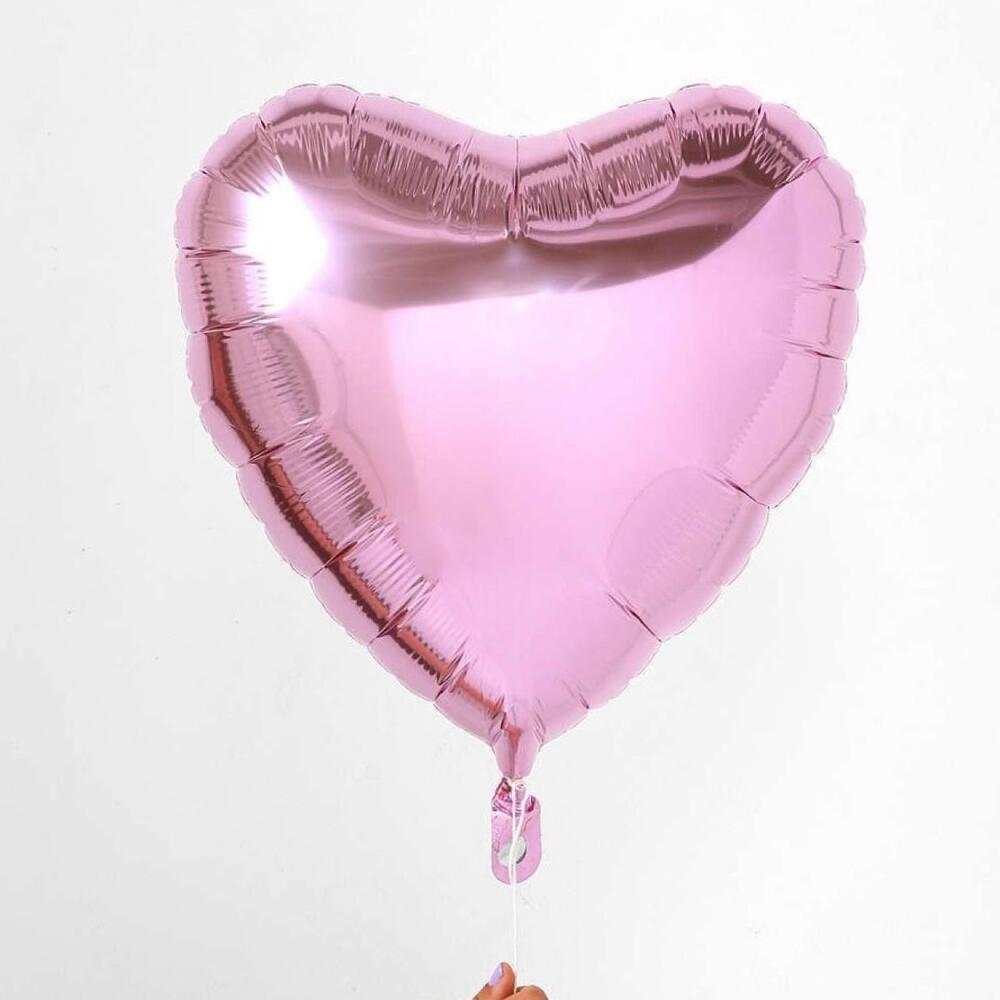 Шар «сердце» розовый 
