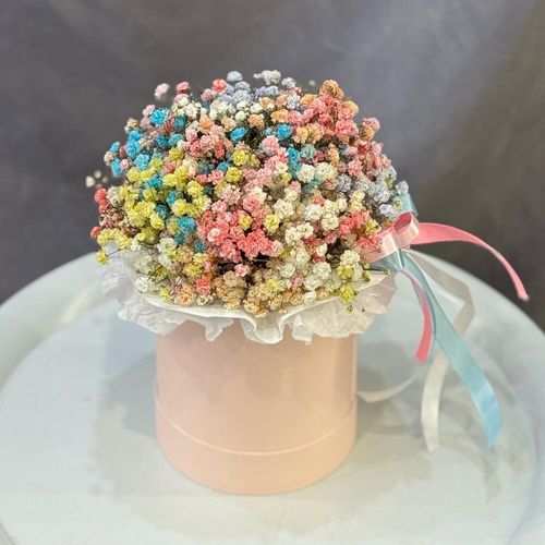 Букет из цветной гипсофилы (к1857)