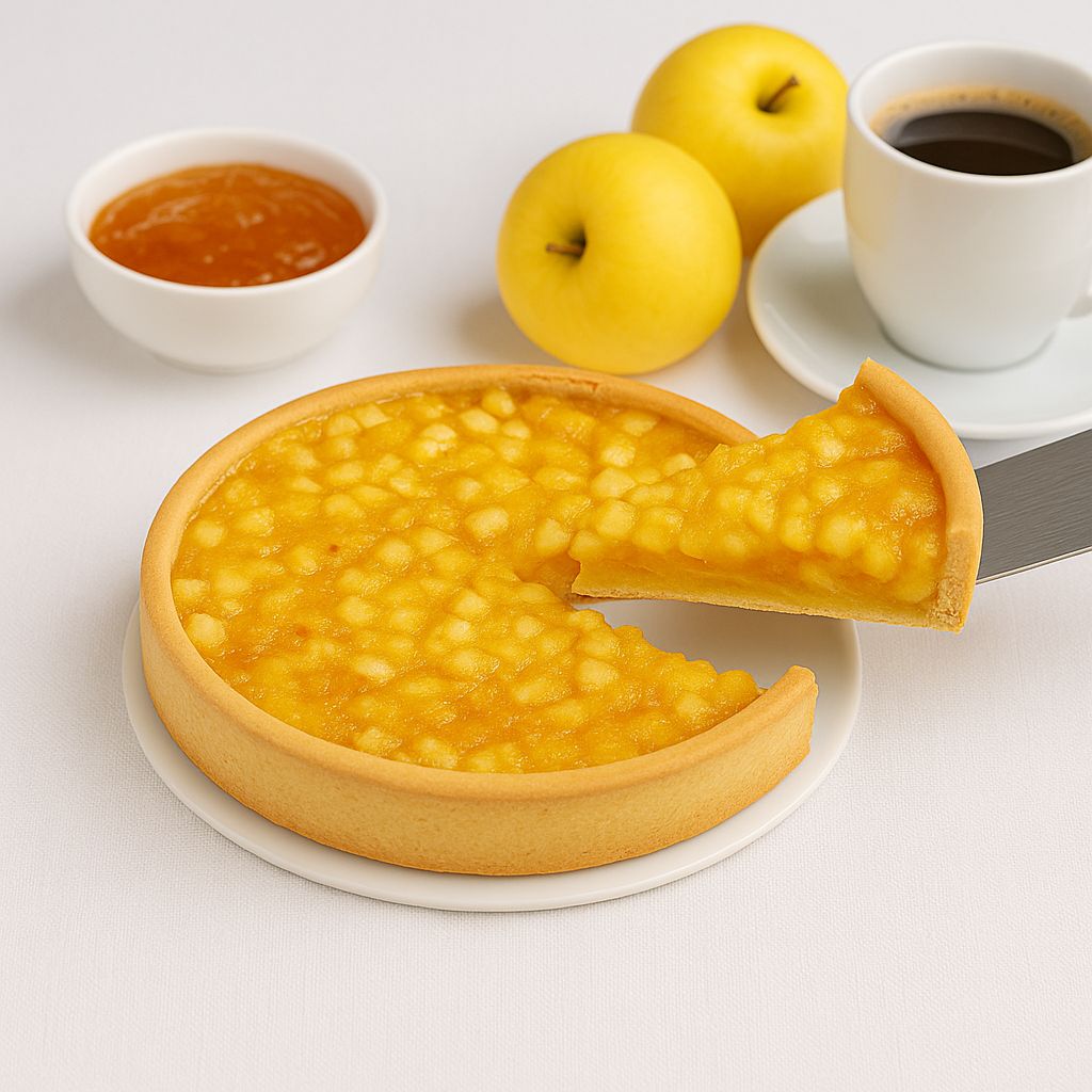 С томленным яблочком и абрикосовым джемом, средний