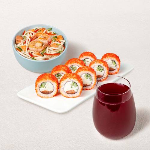 Бизнес-ланч Морской M с морсом из черной смородины