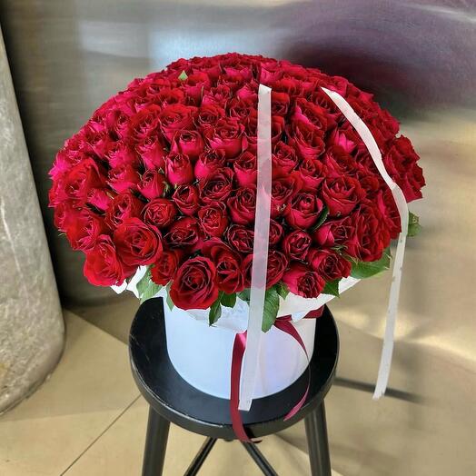 Цветы в коробке 101 Роза