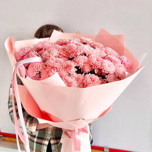 Вау-букет из 15 хризантем