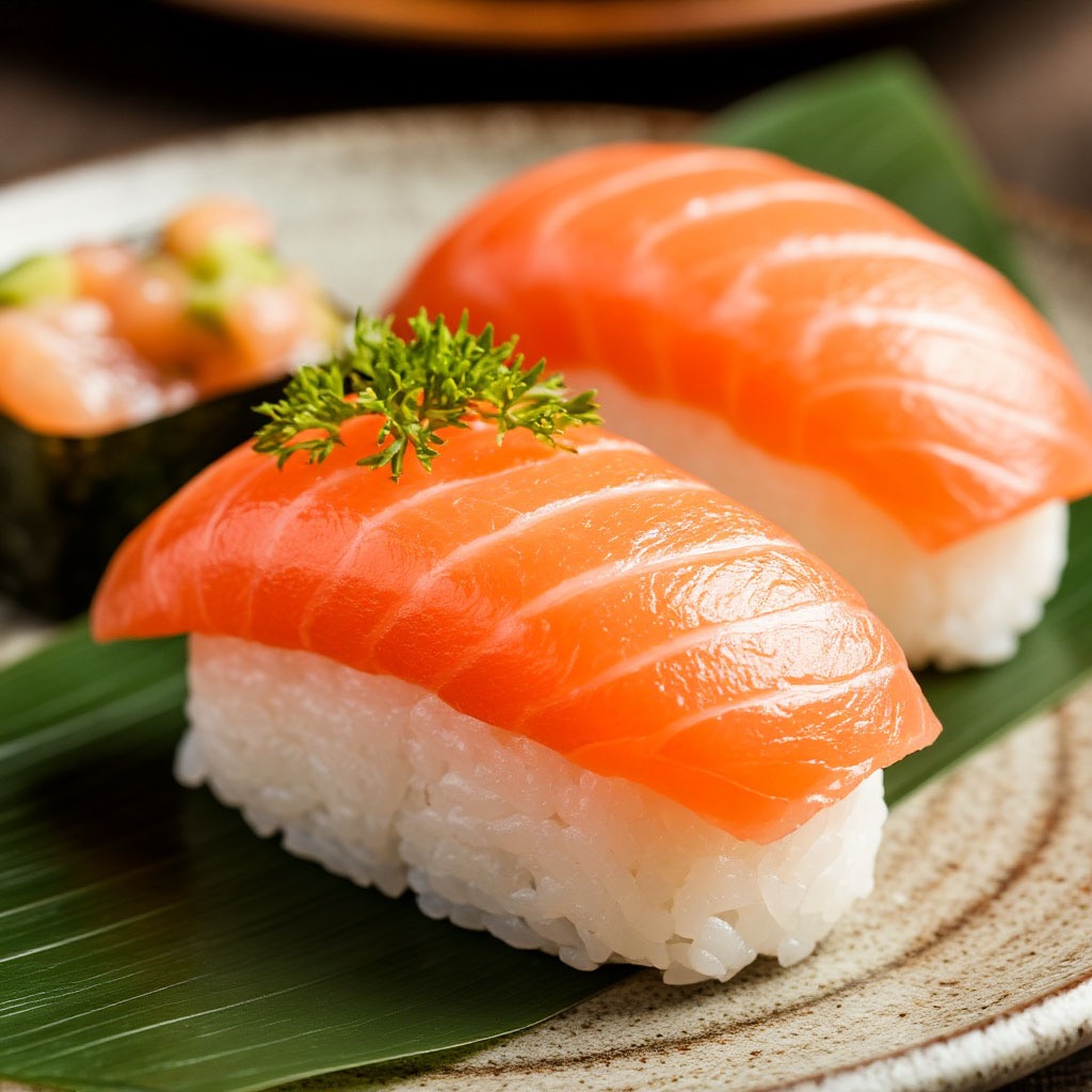 Суши с копченым лососем