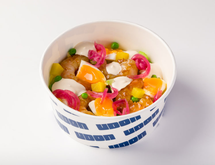 Японский оливье с креветками