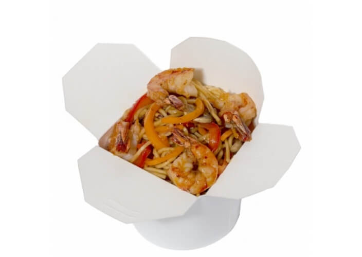 Гречневая лапша с морепродуктами