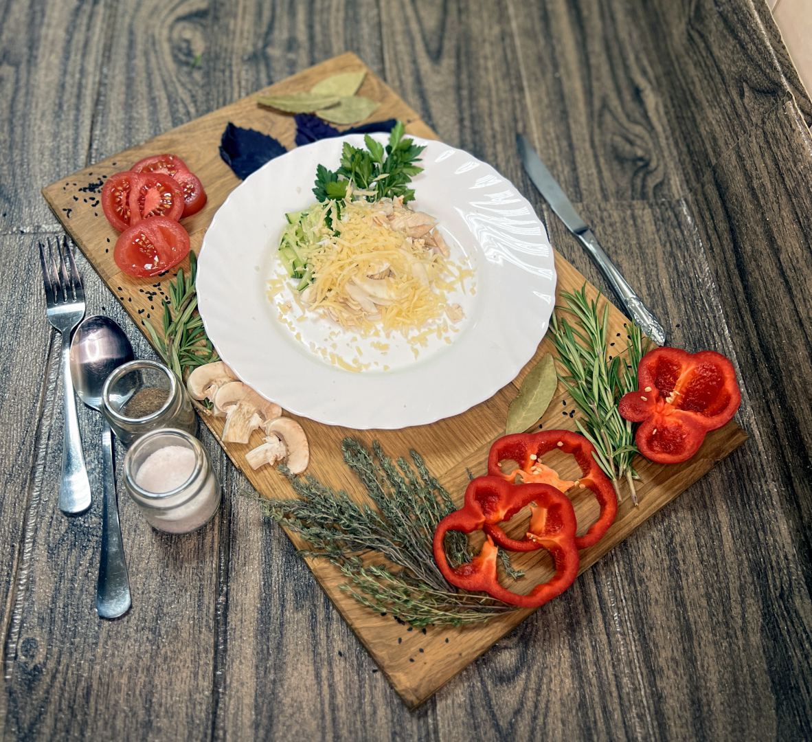 Курица и грибы