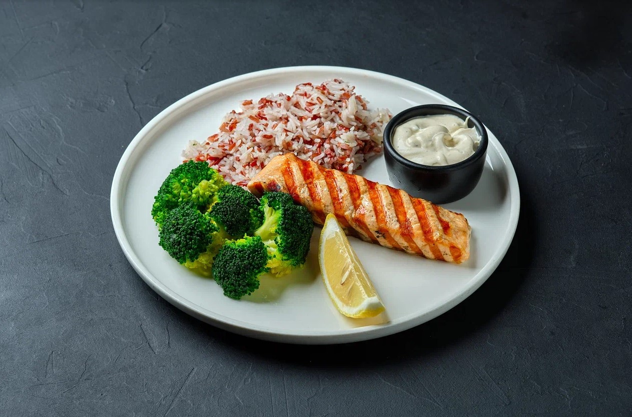 Семга на гриле