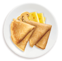 Блины с грибами и сыром