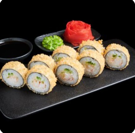 Ролл в темпуре с острой креветкой