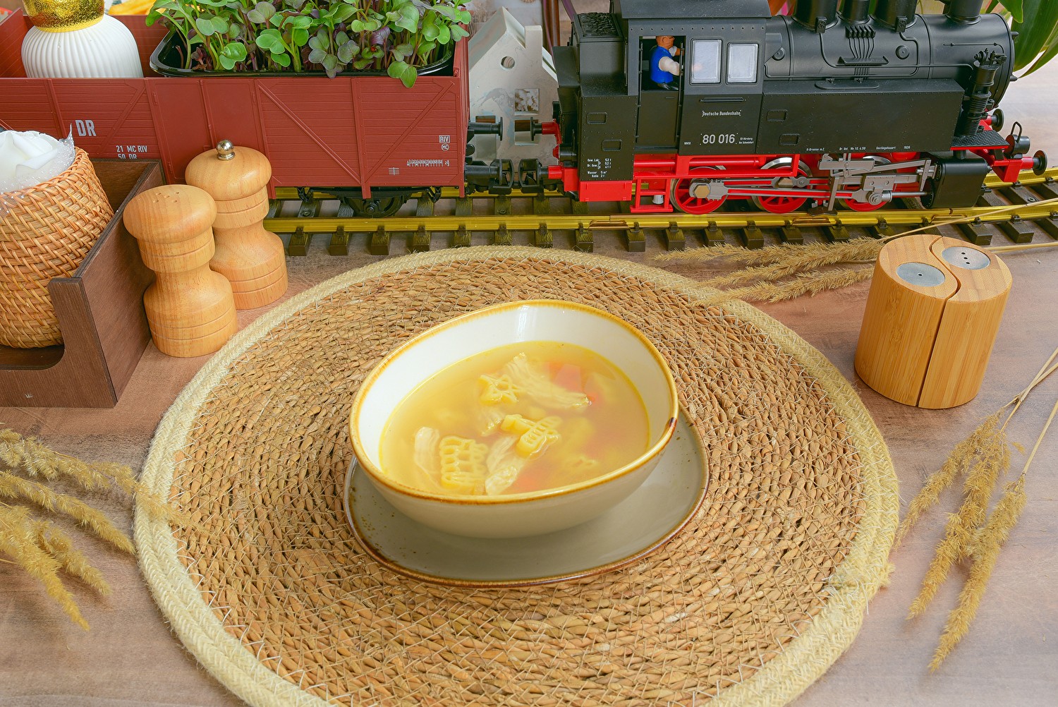 Супчик «Алфавит» с фрикадельками