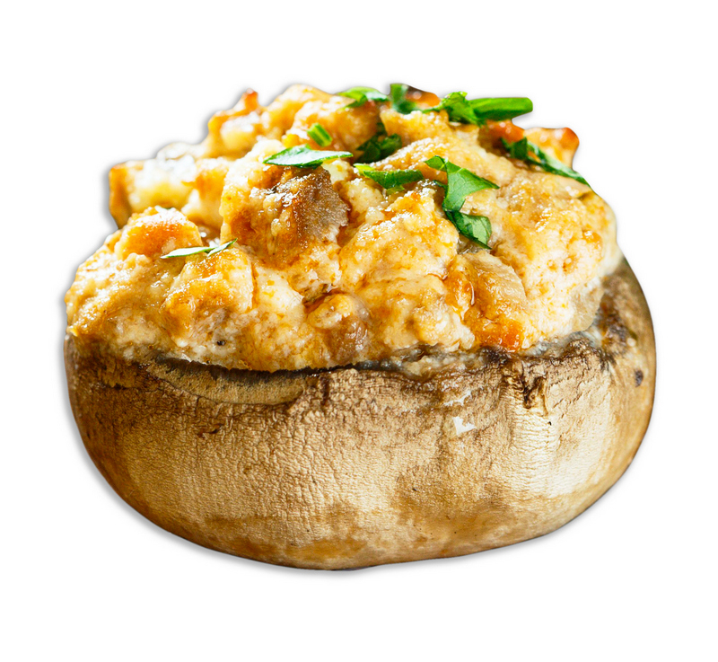 Шампиньоны с ветчиной и сыром