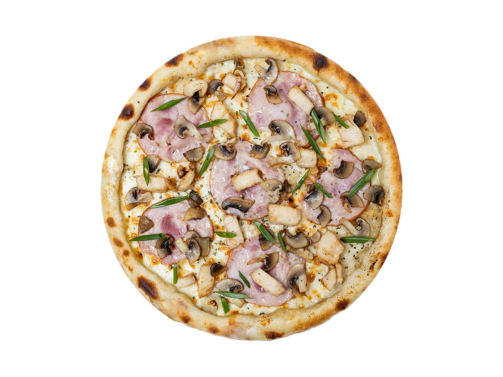 Пицца куриная с грибами