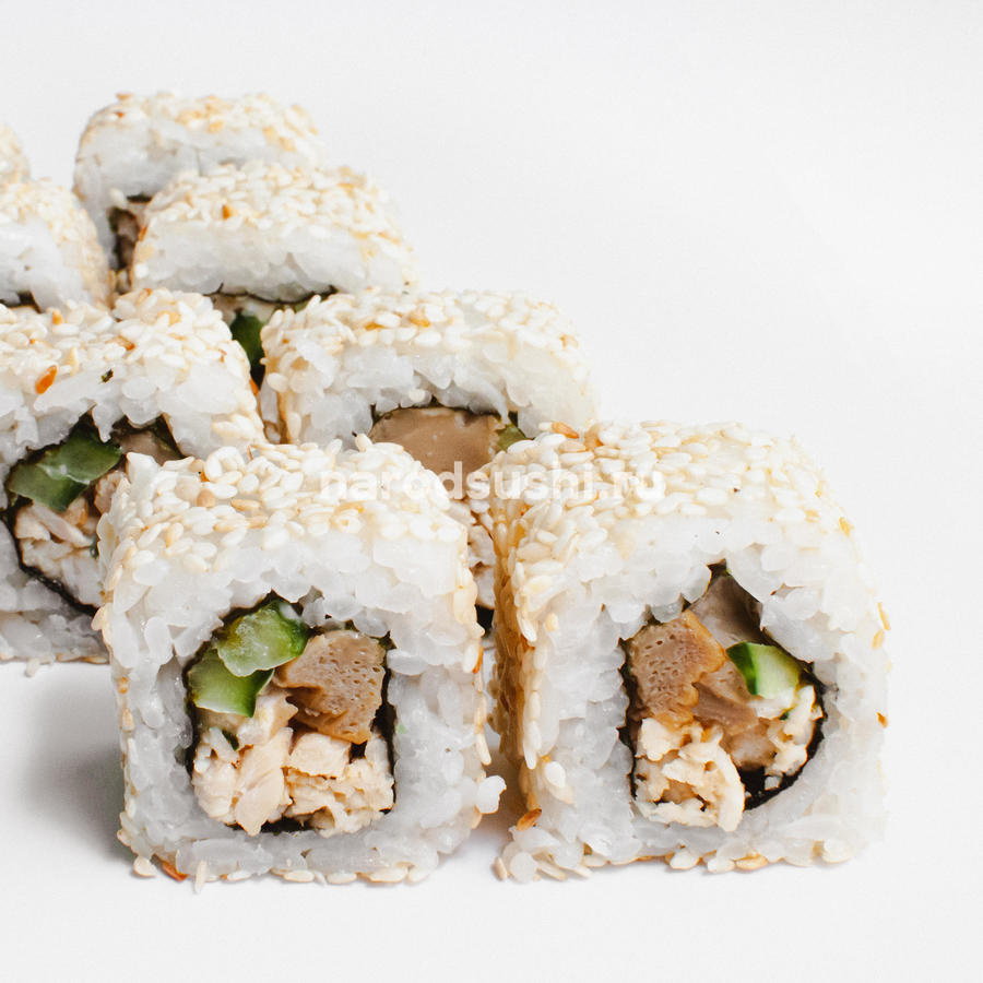 Калифорния в кунжуте курица