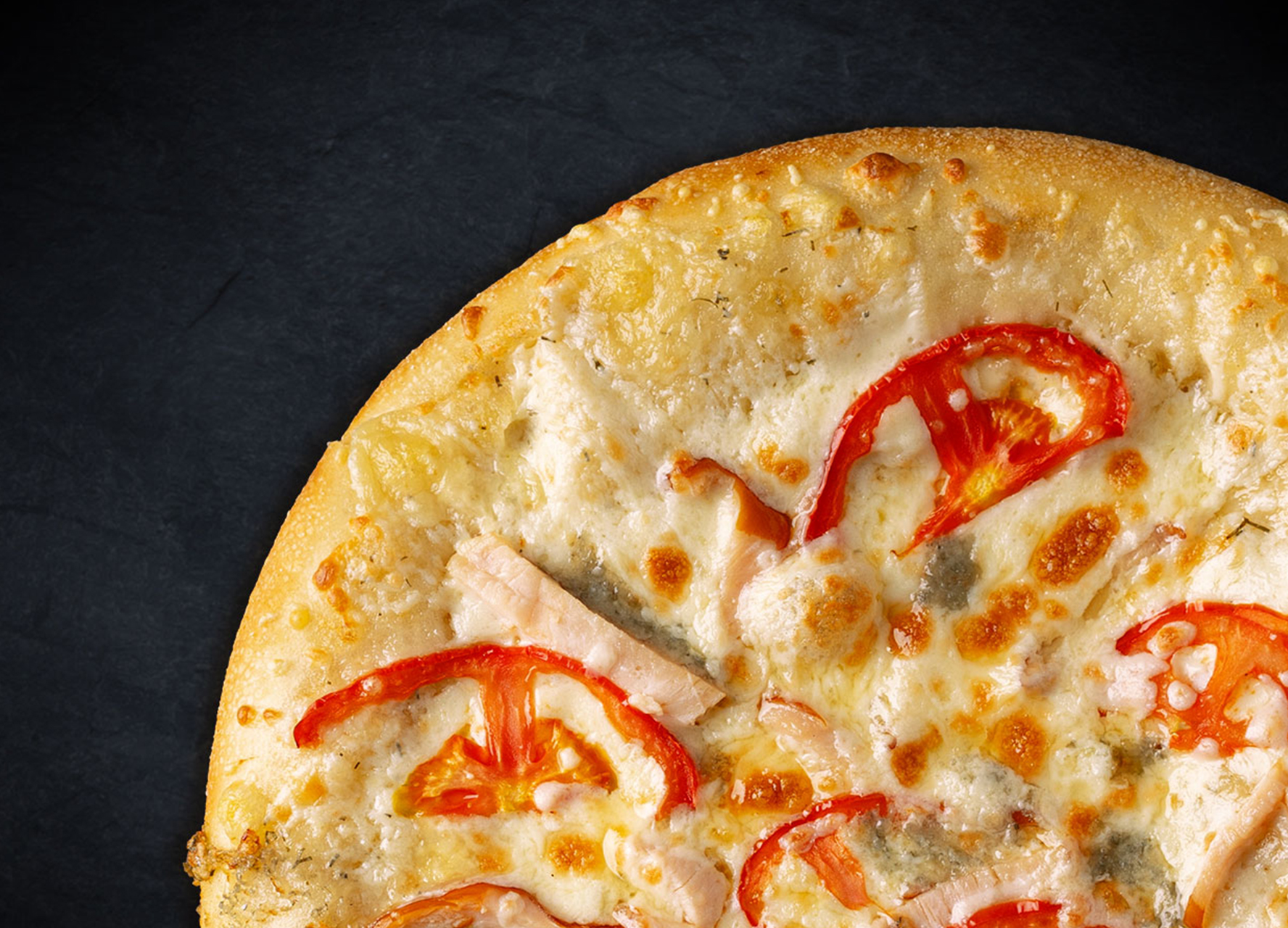 Сырная с цыплёнком 25 см (толстое с сыром)