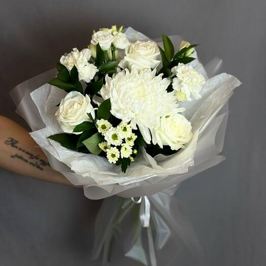 Букет в белоснежной гамме