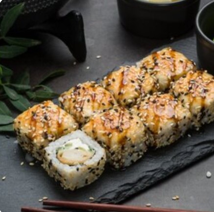 Ролл запеченный Сливочный окунь