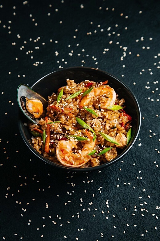WOK С рисом морепродукты