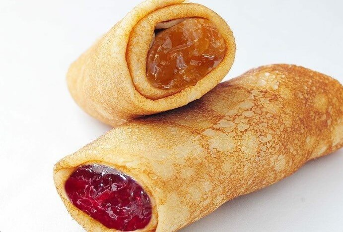 Блины с джемом