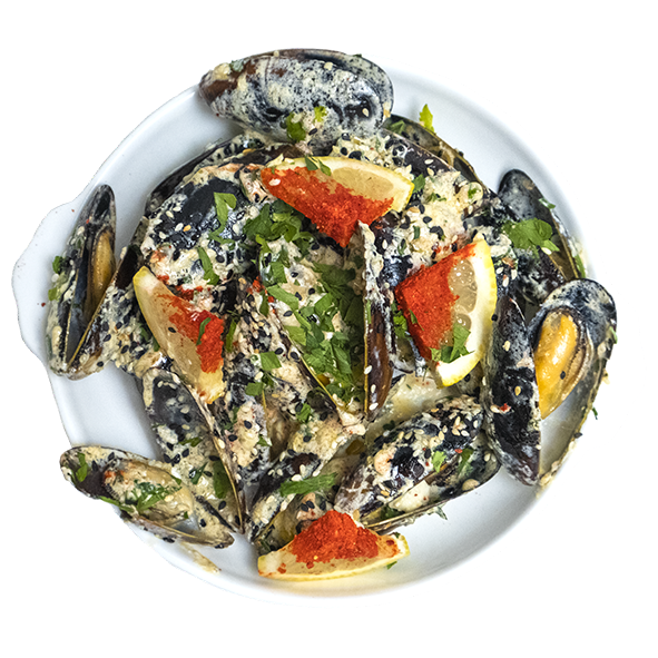 Мидии в сивочном соусе