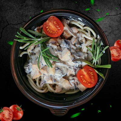 Паста «Курица грибы»