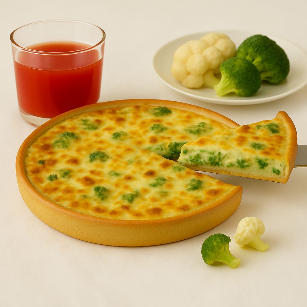 С брокколи и цветной капустой, средний