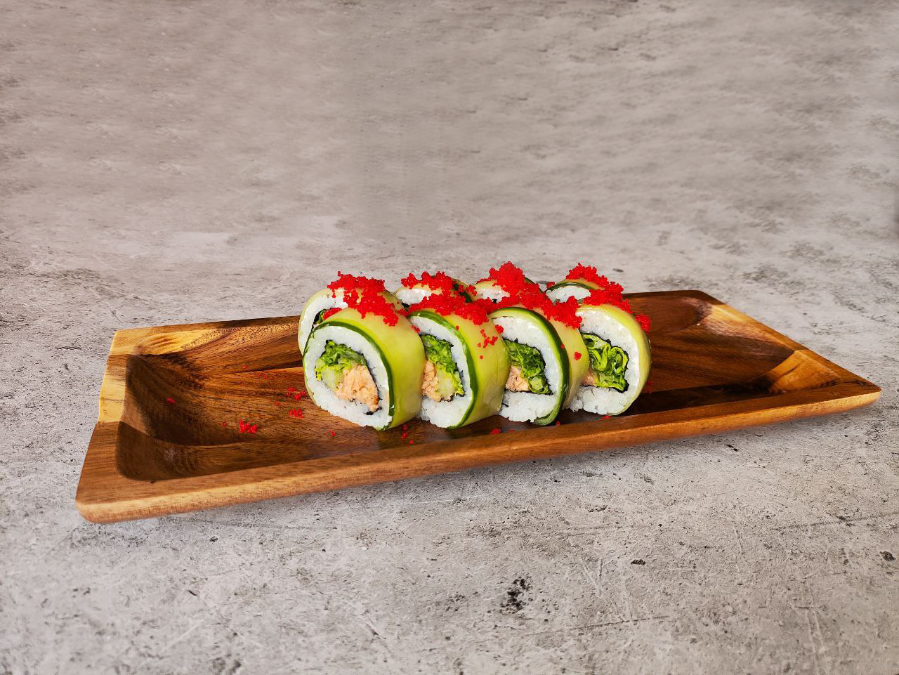 Лосось в огурце