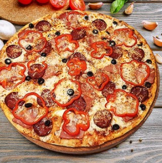 Пицца Сицилия 33 см на тонком тесте