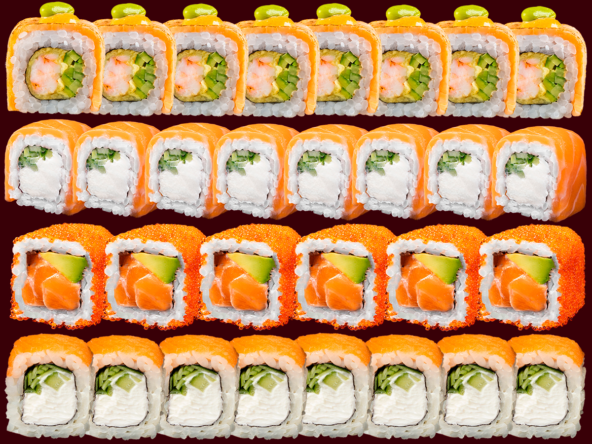 Сет роллов Много Лосося