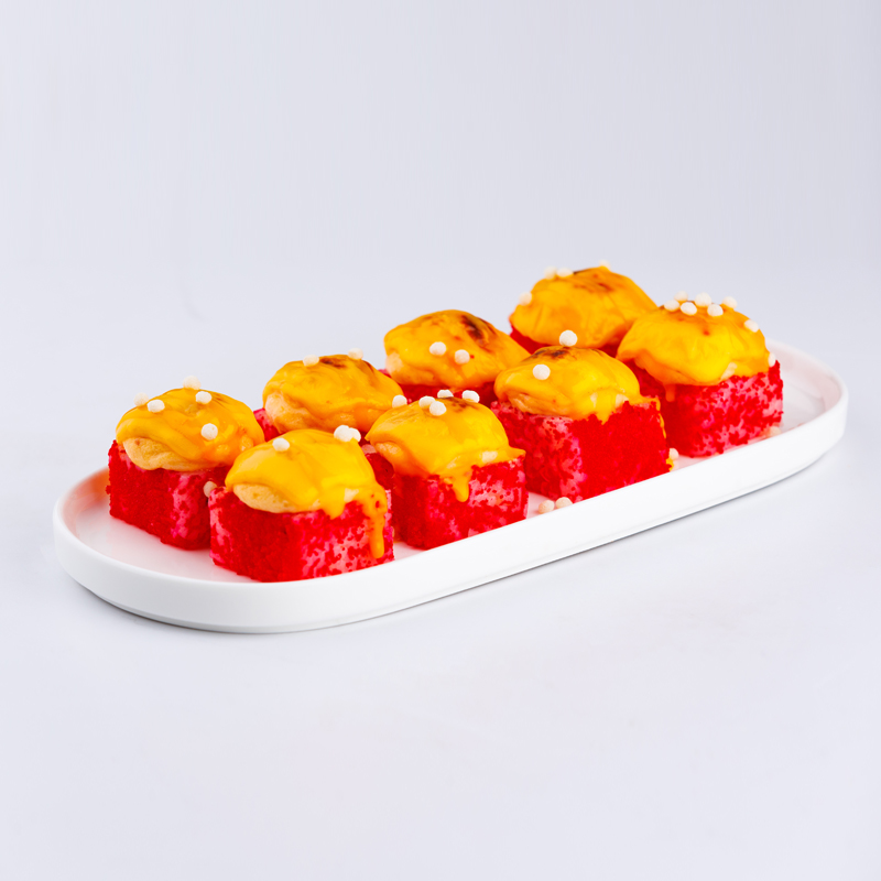 Запеченный с Лососем и Сыром чеддар