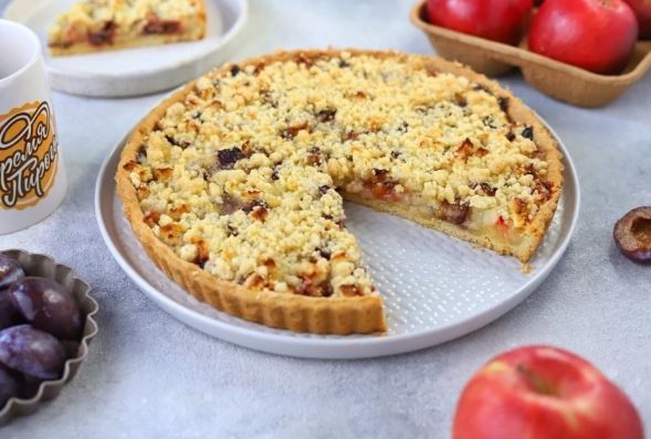 Сливово - Яблочный крамбл