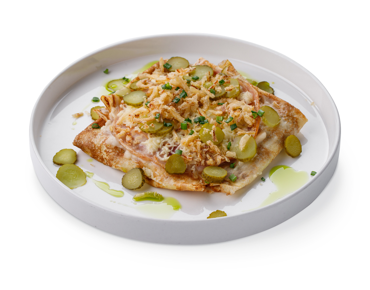 Блинчики с ветчиной и сыром