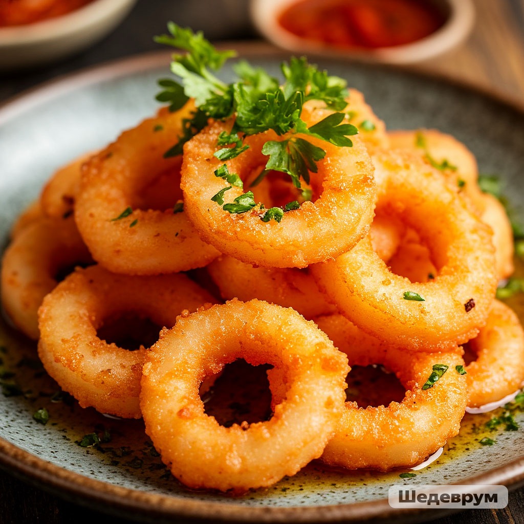 Кольца кальмара в пивной панировке
