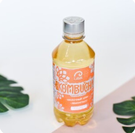 Комбуча Lava на молочном улуне (Лемонграсс)