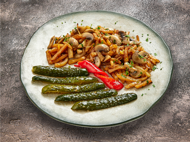 Картофель жареный с грибами