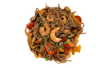 Гречневая с морепродуктами и овощами
