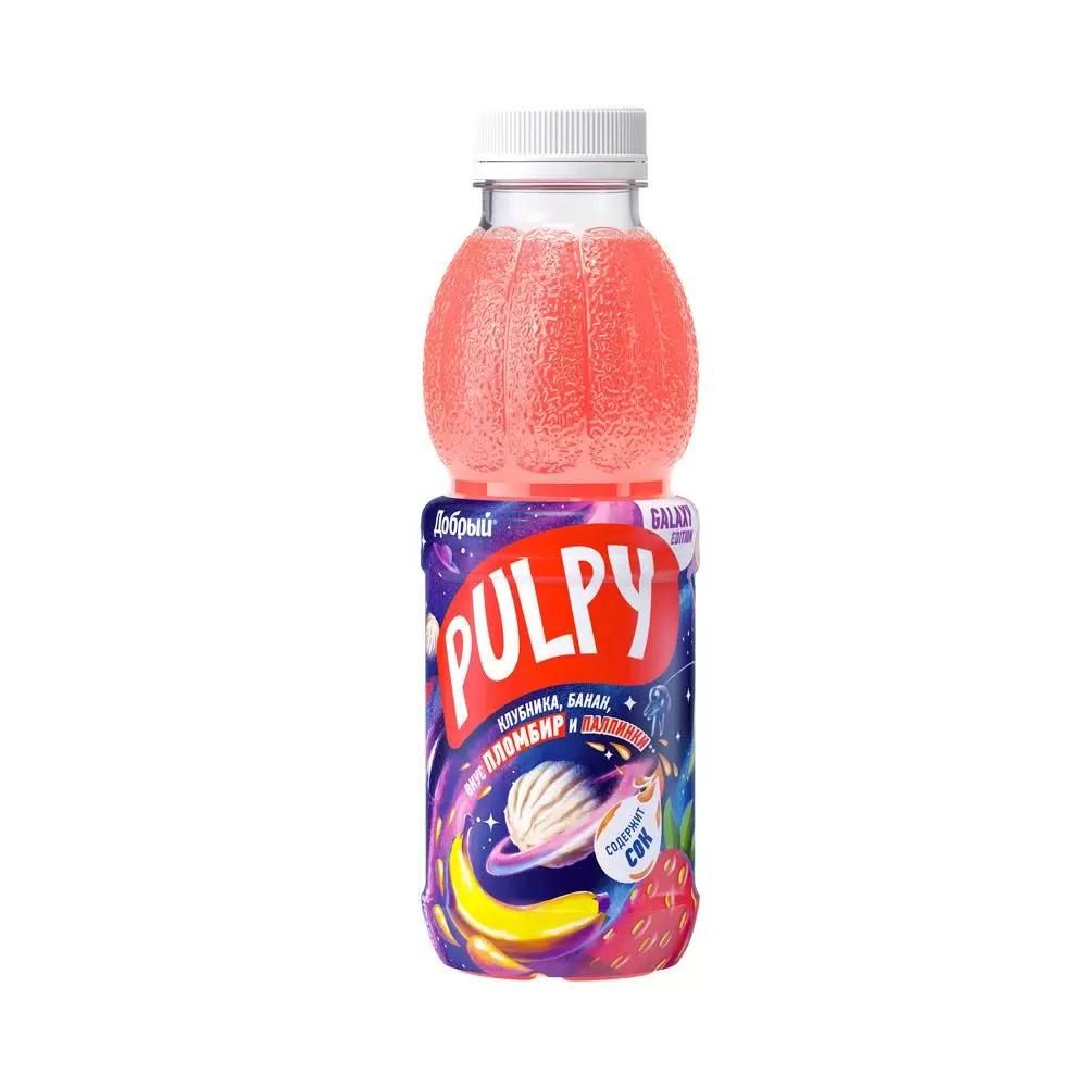 Добрый Pulpy Клубника-Банан-Пломбир 0.45л [AT]