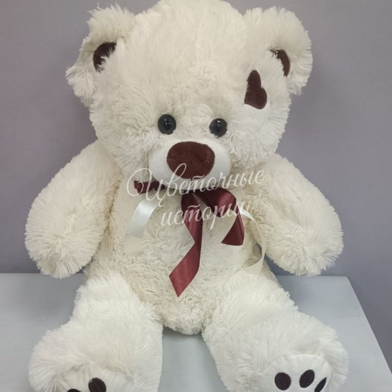 Мишка белый с сердечком