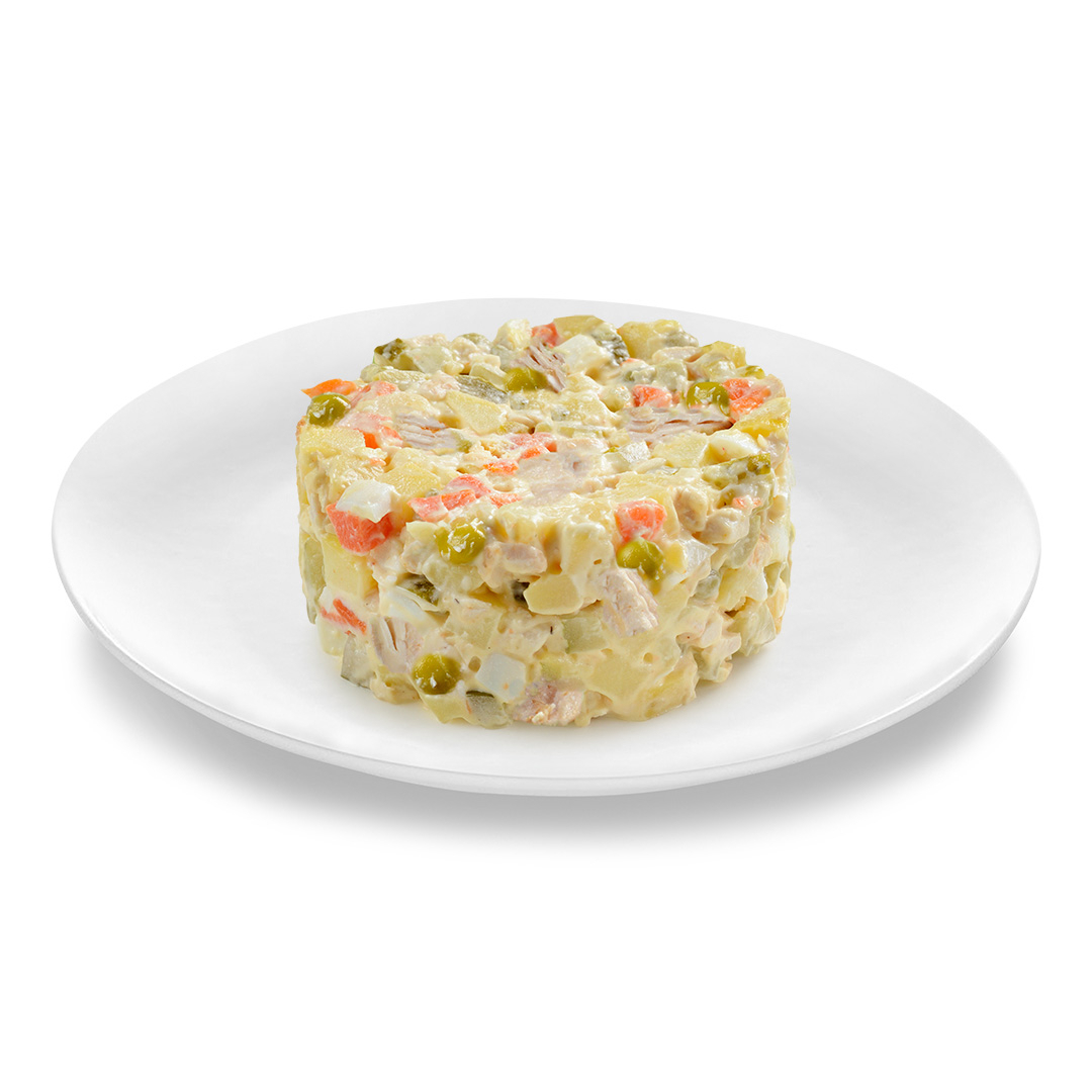 Салат оливье с курицей
