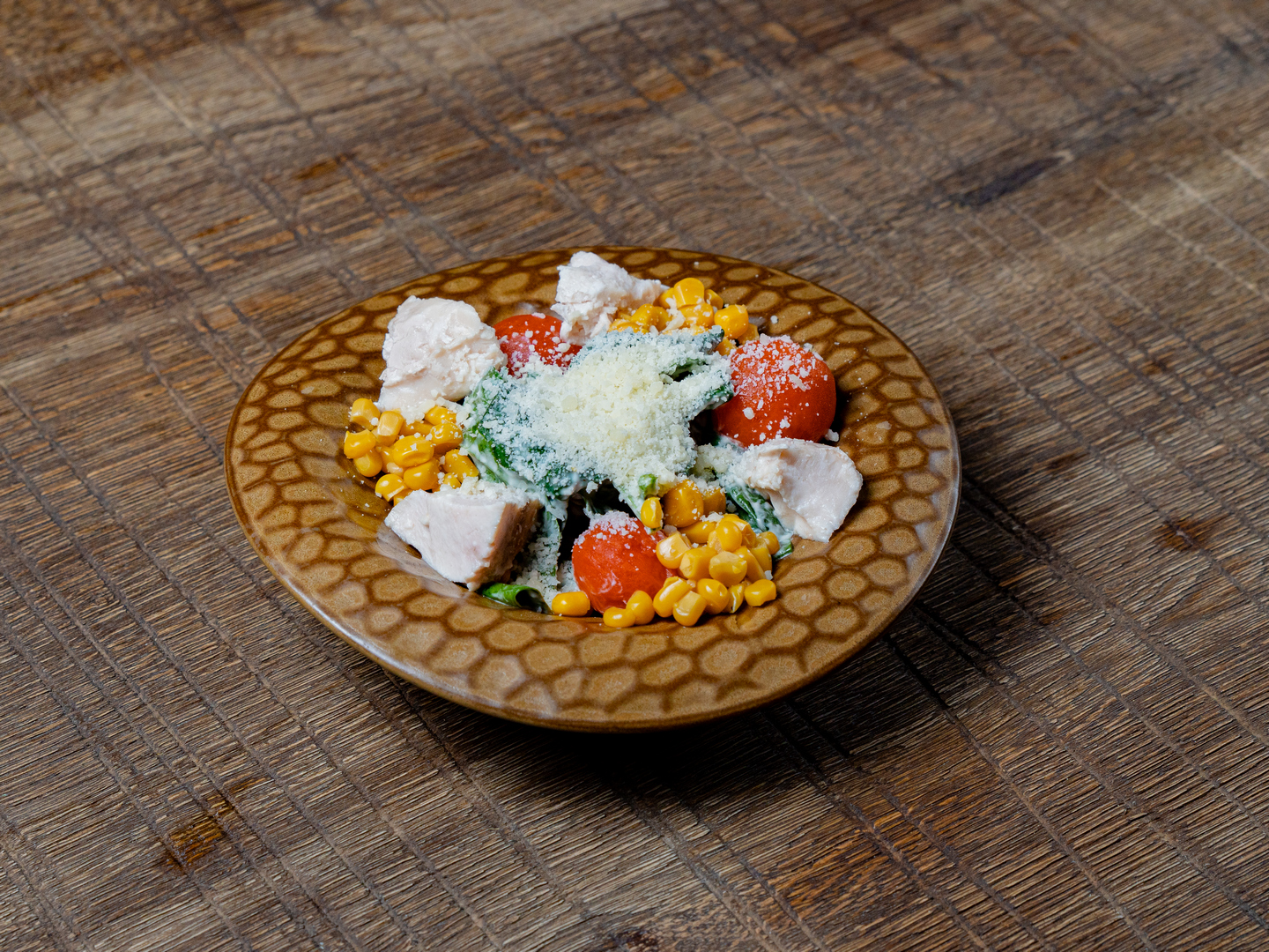 Салат с цыпленком с кукурузой