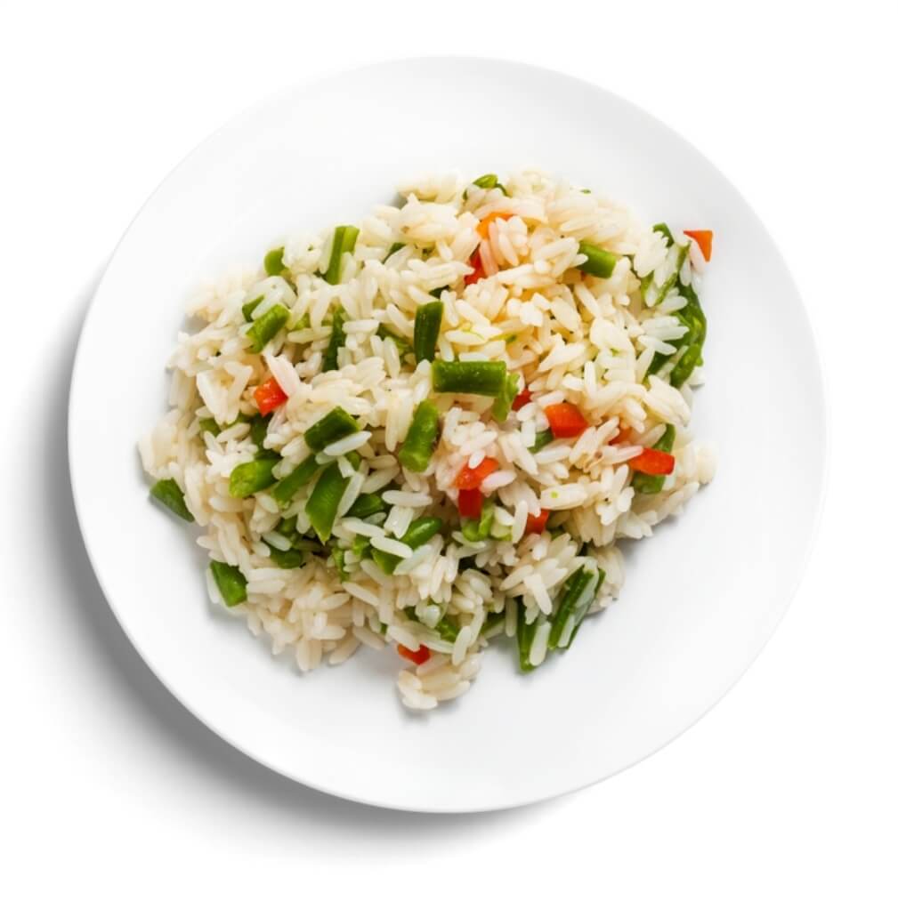 Рис со стручковой фасолью и перцем