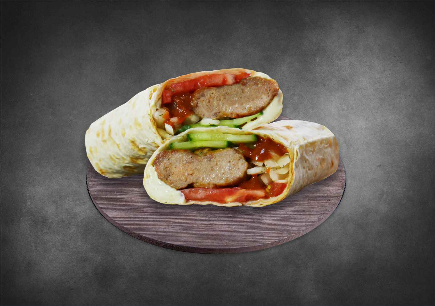 Кебаб в лаваше (мясное ассорти)