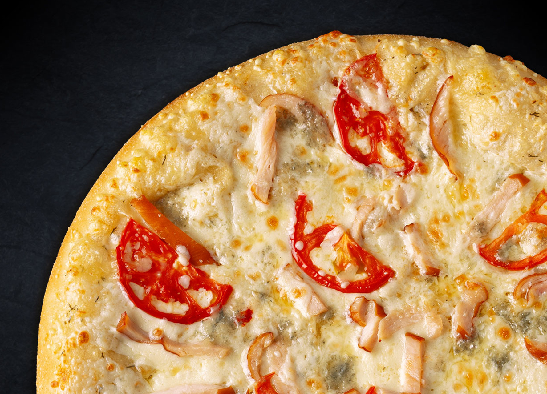 Сырная с цыплёнком 30 см (толстое с сыром)