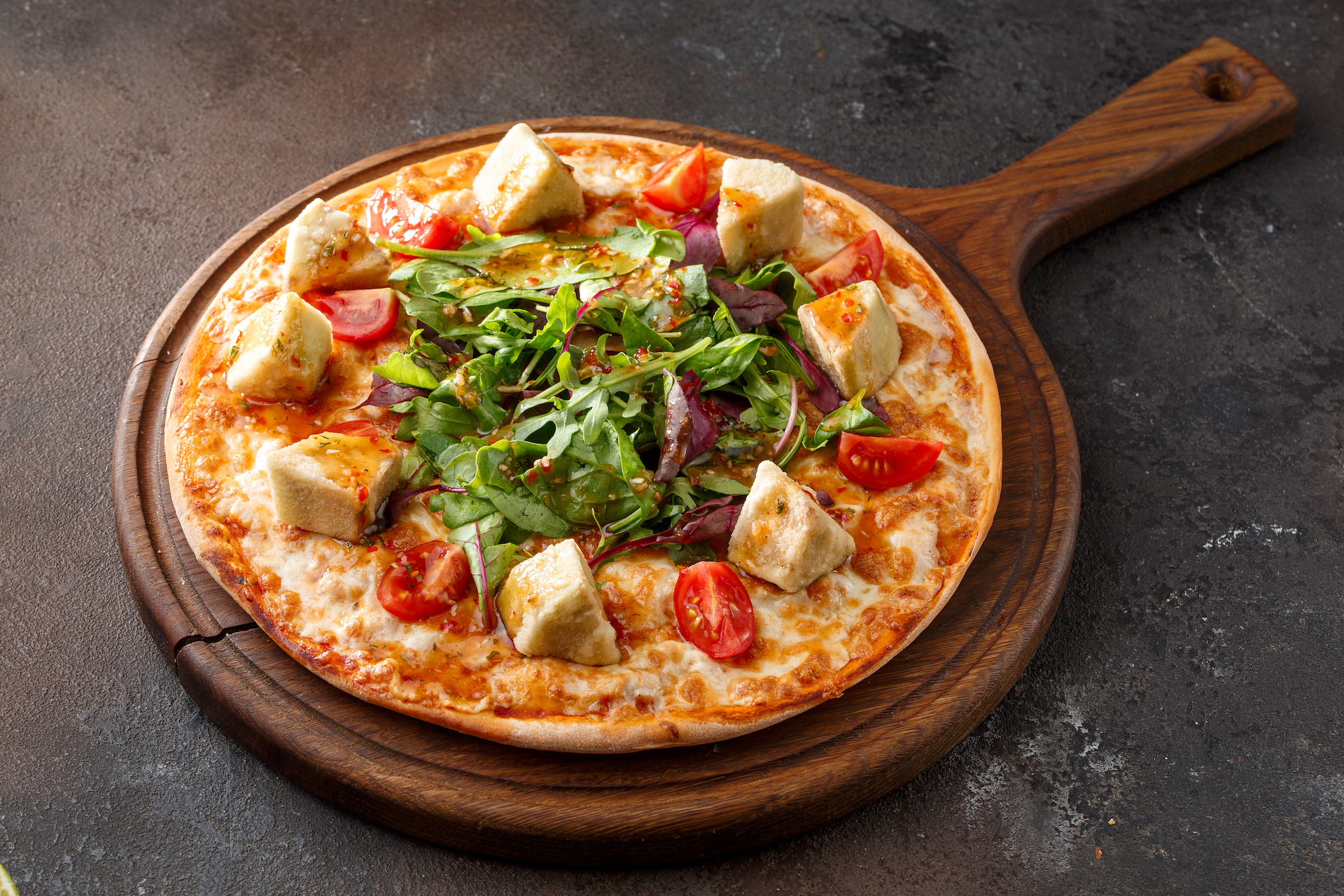 Пицца с хрустящими баклажанами