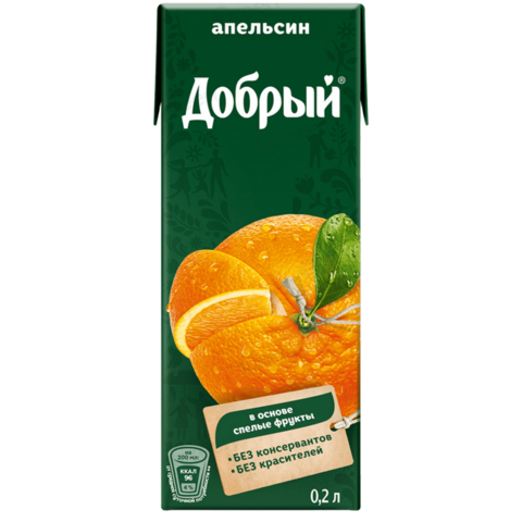Сок Добрый 0,2л. Апельсиновый