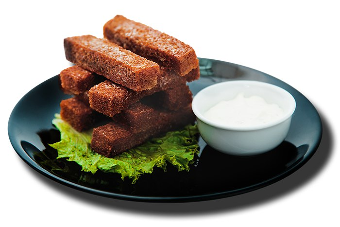 Чесночные гренки с соусом Ранч